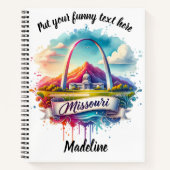 Vibrant Missouri waterverf illustratie Notitieboek (Voorkant)