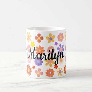 Vibrant mix of colorful flowers mug koffiemok