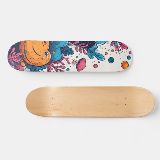 Vibrant Modern Designer Skateboard (Horizontaal)