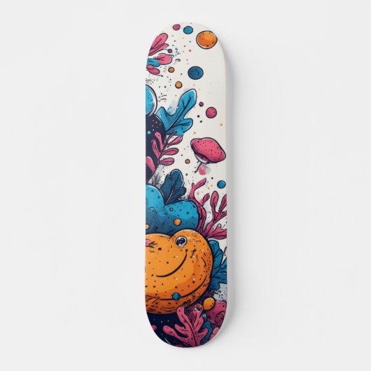 Vibrant Modern Designer Skateboard (Voorkant)
