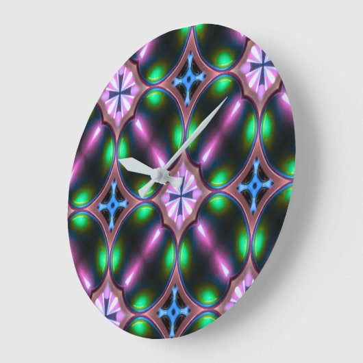 Vibrant Modern Geometric Abstract Grote Klok (Hoek)