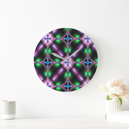 Vibrant Modern Geometric Abstract Grote Klok (Huis)