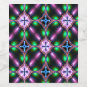 Vibrant Modern Geometric Abstract Wijn Etiket (Enkel label)