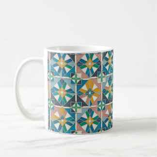 Vibrant Modern Moroccan Zellige Tile Pattern Koffiemok