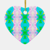 Vibrant modern pastels Abstract lineair patroon Keramisch Ornament (Voorkant)