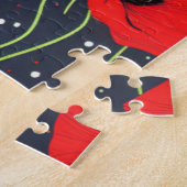 Vibrant Modern Red Poppies Pattern Art Legpuzzel (Zijkant)