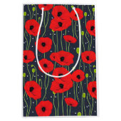 Vibrant Modern Red Poppies Pattern Art Medium Cadeauzakje (Voorkant)