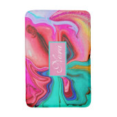 Vibrant Moderne Marble Waterverf personaliseren Badmat (Voorkant Verticaal)