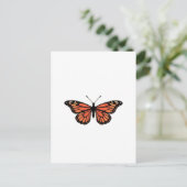 Vibrant Monarch Butterfly Illustration on Light Ba Briefkaart (Staand voorkant)