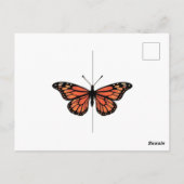 Vibrant Monarch Butterfly Illustration on Light Ba Briefkaart (Achterkant)