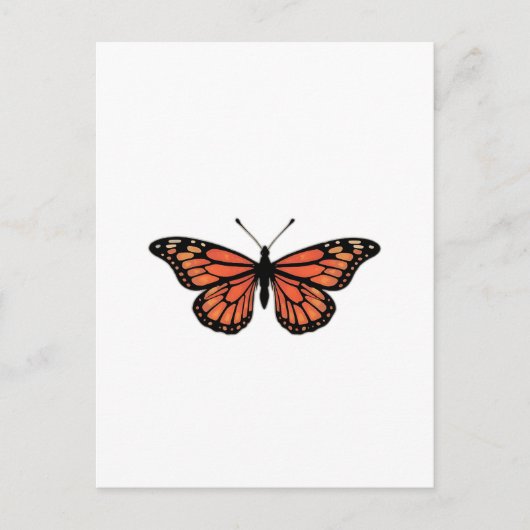 Vibrant Monarch Butterfly Illustration on Light Ba Briefkaart (Voorkant)