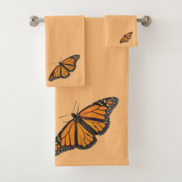 Vibrant Monarch Butterfly Wing Photography Bad Handdoek