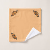 Vibrant Monarch Butterfly Wing Photography Bad Handdoek (Wasdoekje)