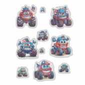 Vibrant Monster Truck Sticker Blad (Voorkant)