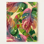Vibrant Monstera Leaf Journal – Bold Tropical  Planner (Achterkant)