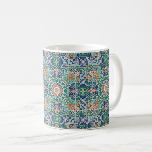 Vibrant Moroccan Zellige Tile Pattern  Koffiemok (Voorkant rechts)