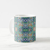 Vibrant Moroccan Zellige Tile Pattern Koffiemok (Voorkant links)
