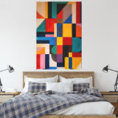 Vibrant Mosaic Canvas Afdruk (Insitu (Slaapkamer))