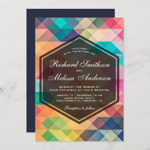 Vibrant Mosaic Geometric Weddenschap Kaart