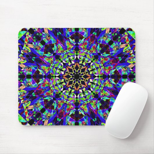 Vibrant Mosaic Mandala Muismat (Met muis)