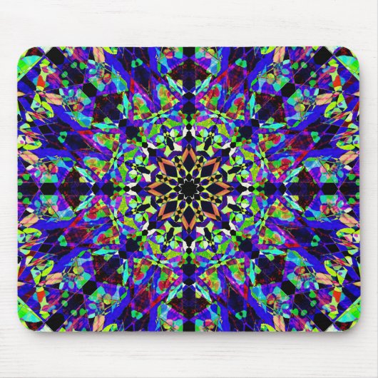 Vibrant Mosaic Mandala Muismat (Voorkant)