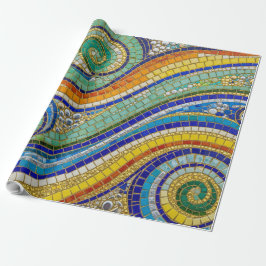 Vibrant Mosaic Swirl Wrapping Paper Cadeaupapier