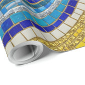 Vibrant Mosaic Swirl Wrapping Paper Cadeaupapier (Rol Hoek)