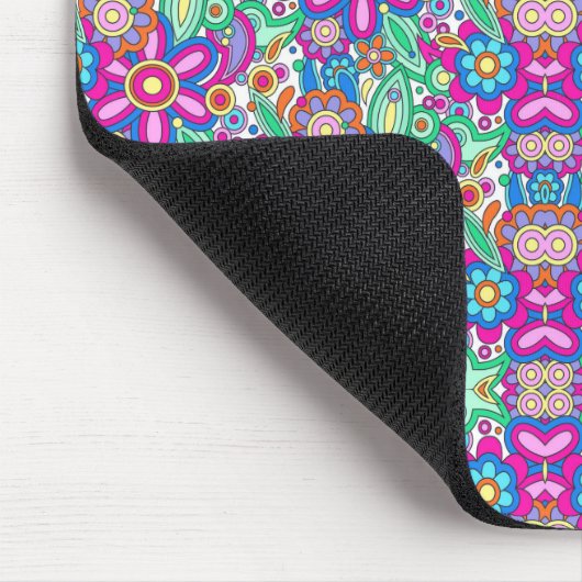 Vibrant mouse pad with a symmetrical floral  muismat (Hoek)