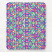 Vibrant mouse pad with a symmetrical floral  muismat (Voorkant)