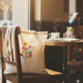 Vibrant Multi-Color Wildflower Branch Tote Bag