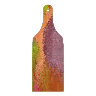 VIBRANT MULTI-COLORED ABSTRACT GLASS CUTTING BOARD SNIJPLANK