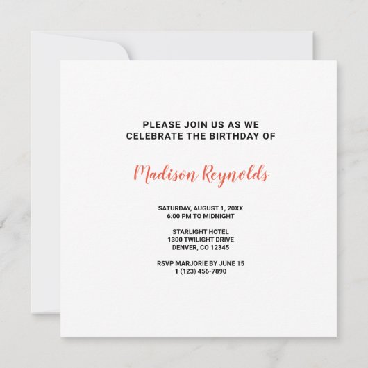 Vibrant Multicolor Birthday Celebration Card (Achterkant)