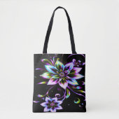 Vibrant Multicolor Hibiscus Floral Accessor Tote Bag (Voorkant)