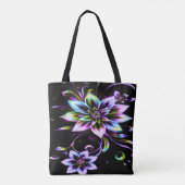 Vibrant Multicolor Hibiscus Floral Accessor Tote Bag (Achterkant)