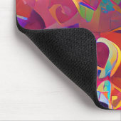 Vibrant multicolor mooie paarse gele fuchsie muismat (Hoek)