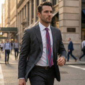 Vibrant Multicolor Striped Neck Tie Stropdas