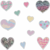 Vibrant Multicolored Hearts Sticker (Voorkant)
