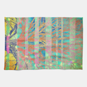 Vibrant Multicolored Turquoise Green Kitchen Towel Theedoek
