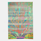 Vibrant Multicolored Turquoise Green Kitchen Towel Theedoek (Verticaal)