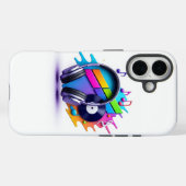 Vibrant Music Vibes Telefoonhoes – Vinyl Art Case-Mate iPhone Case (Achterkant (horizontaal))