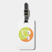 Vibrant Musical Note Double Eighth Bagagelabel (Voorkant verticaal)