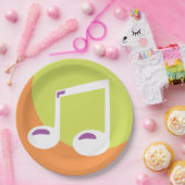 Vibrant Musical Note Double Eighth Papieren Bordje (Feest)
