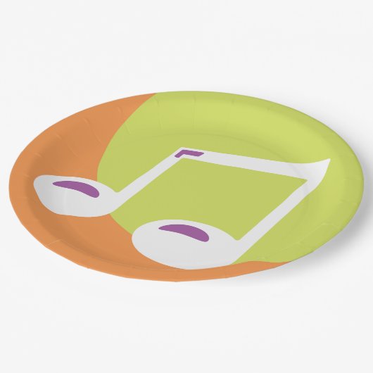 Vibrant Musical Note Double Eighth Papieren Bordje (Gekanteld)