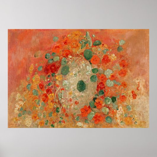 Vibrant Nasturtiums van Redon - Vibrant Flower Art Poster (Voorkant)