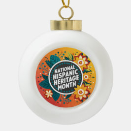 Vibrant Nationaal Spaans Erfgoed Maand Keramische Bal Ornament