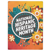 Vibrant Nationaal Spaans Erfgoed Maand Klembord (Achterkant)