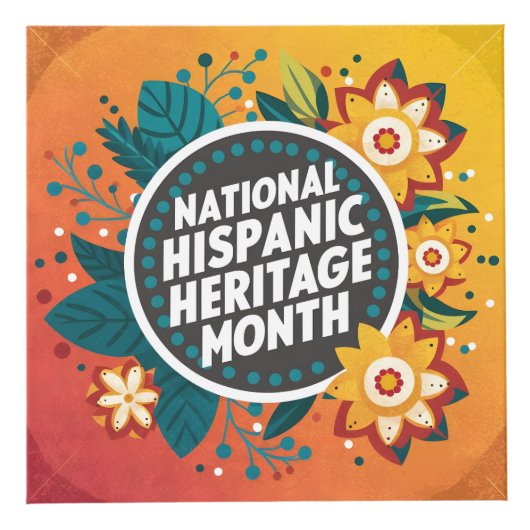 Vibrant Nationaal Spaans Erfgoed Maand Kubus (Rechts)