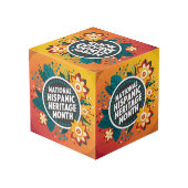 Vibrant Nationaal Spaans Erfgoed Maand Kubus (Achter hoekig)