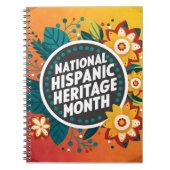 Vibrant Nationaal Spaans Erfgoed Maand Notitieboek (Voorkant)
