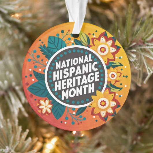 Vibrant Nationaal Spaans Erfgoed Maand Ornament (Boom)